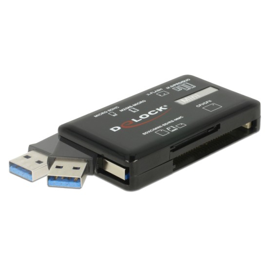 DELOCK USB card reader 91758 για CF/SD/Micro SD/MS/M2/xD, μαύρο