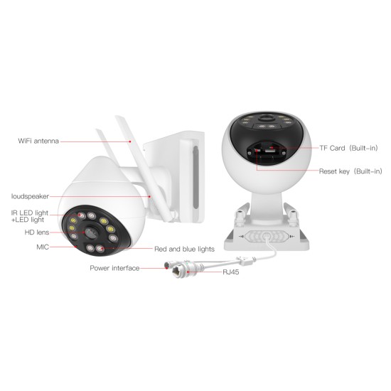 VSTARCAM IP κάμερα CS69, IP66, 3MP, WiFi, two-way audio, Onvif