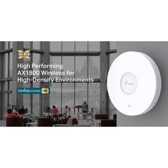 TP-LINK access point EAP620 HD, AX1800, WiFi 6, ceiling moint, Ver. 2.0