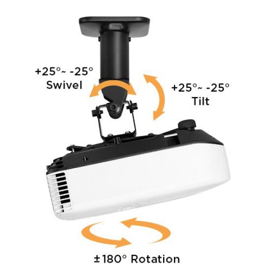 BRATECK Βάση για projectors EPB-2, οροφής, 360° περιστροφή, 15kg BRATECK Βάση για projectors EPB-2, οροφής, 360° περιστροφή, 15kg