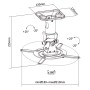 BRATECK Βάση για projectors EPB-2, οροφής, 360° περιστροφή, 15kg BRATECK Βάση για projectors EPB-2, οροφής, 360° περιστροφή, 15kg