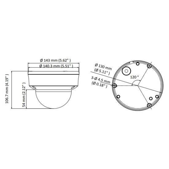 HIKVISION υβριδική κάμερα HiWatch HWT-D323-Z, 2.7-13.5mm 2MP, IP66, IK10