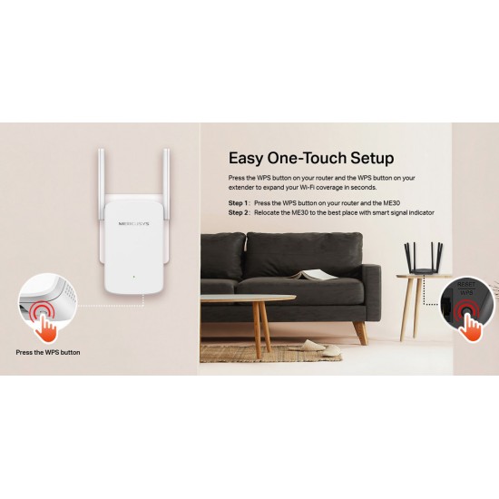 MERCUSYS Wi-Fi Range Extender ME30, 1200Mbps, Ver. 1.0