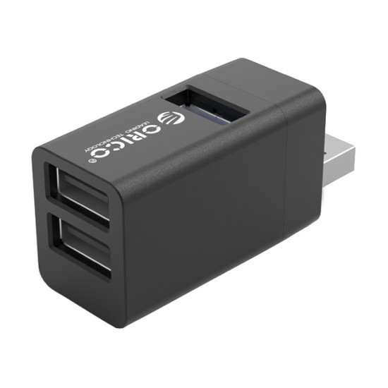 ORICO mini USB Hub MINI-U32, 1x USB 3.0, 2x USB 2.0, μαύρο