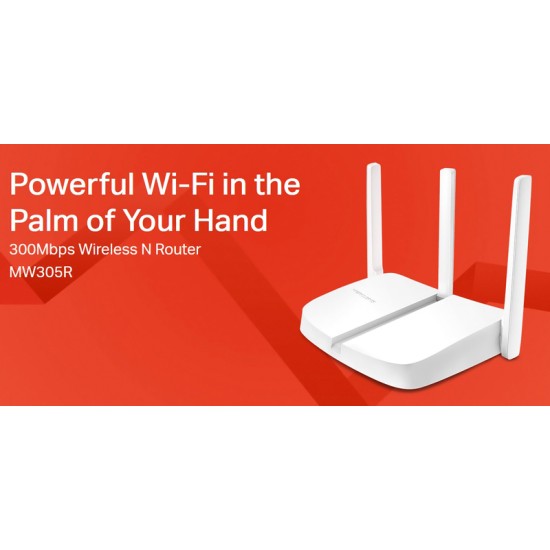 MERCUSYS Wireless N Router MW305R, 300Mbps, 4x 10/100Mbps, Ver. 2