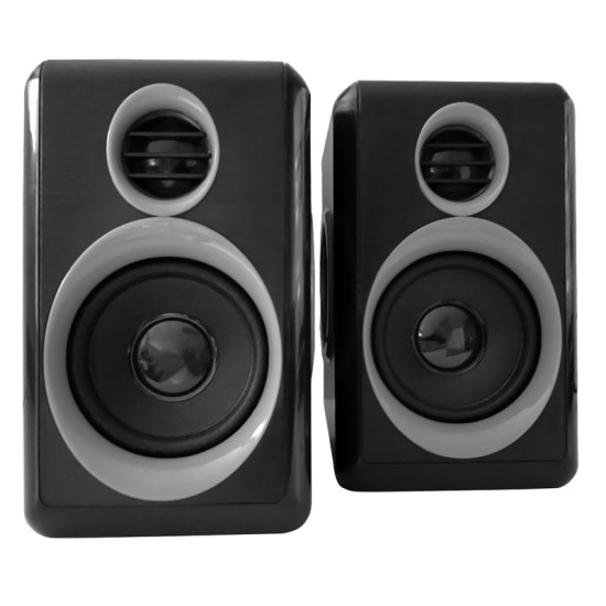 POWERTECH ηχεία Premium sound PT-972, 2x 3W RMS, 3.5mm, μαύρα