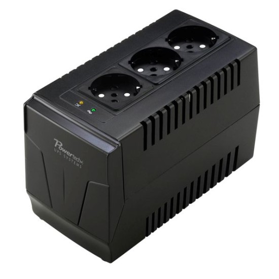 σταθεροποιητής ρεύματος PT-AVR-1500, 1500VA, 3x έξοδοι πρίζας
