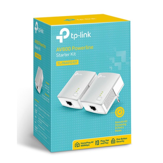 TP-LINK AV600 Powerline Starter Kit TL-PA4010 KIT, Ver. 3.0