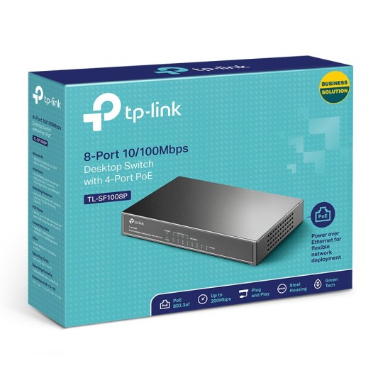 TP-LINK Desktop Switch TL-SF1008P 8 Θυρών, με 4-port POE, Ver. 6.0