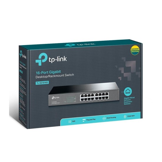 TP-LINK Desktop/Rackmount Switch TL-SG10016D 16 Θυρών, Ver. 8.0