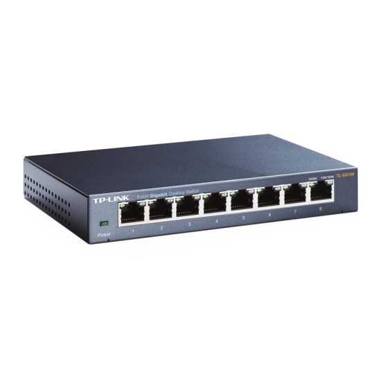 TP-LINK Desktop Switch TL-SG108 8 Θυρών, 10/100/1000Mbps, Ver. 6.0