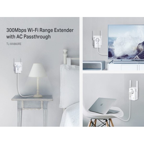 TP-LINK Range Extender TL-WA860RE, Passthrough, 300Mbps, Ver. 6.0