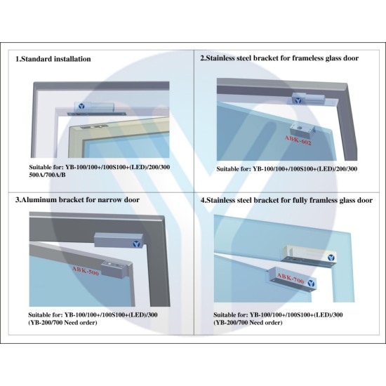  Χωνευτός ηλεκτροπύρος YB-500A LED, W/narrow