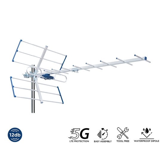 ΚΕΡΑΙΑ YAGI 12db 5G 21-48 ΚΕΡΑΙΑ YAGI 12db 5G 21-48