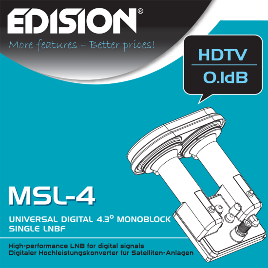 LNB MSL-4 SINGLE MONOBLOCK 4.3o
