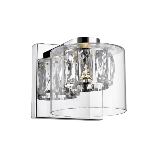 LED ΑΠΛΙΚΑ ΤΟΙΧΟΥ GEM W0389-01A-B5AC 5W 3000K CHROME