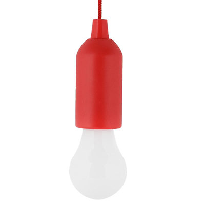 BULB SHAPE PULL LIGHT E-6621 1W RED