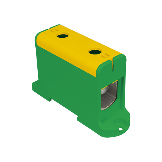 Κλέμμα ZP50 τύπου DIN για αγωγούς Al/Cu 1x25–50mm², κιτρινοπράσινη