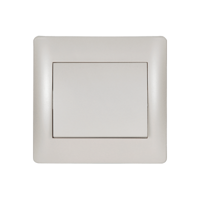 RHYME ONE BUTTON ONE WAY SWITCH WHITE METALLIC