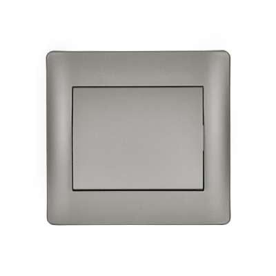 RHYME ONE BUTTON ONE WAY SWITCH GREY METALLIC RHYME ONE BUTTON ONE WAY SWITCH GREY METALLIC
