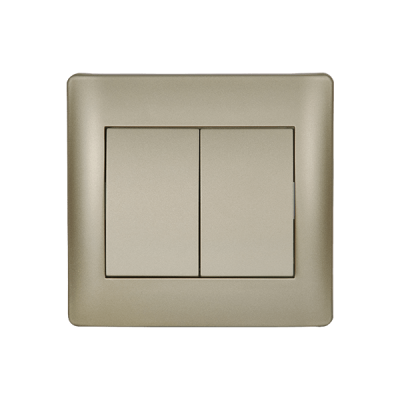 RHYME TWO BUTTONS TWO WAY SWITCH CHAMPAGNE METALLIC RHYME TWO BUTTONS TWO WAY SWITCH CHAMPAGNE METALLIC