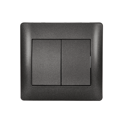 RHYME TWO BUTTONS TWO WAY SWITCH GRAPHITE METALLIC RHYME TWO BUTTONS TWO WAY SWITCH GRAPHITE METALLIC