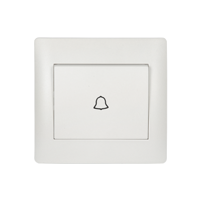 RHYME DOOR BELL SWITCH WHITE METALLIC RHYME DOOR BELL SWITCH WHITE METALLIC