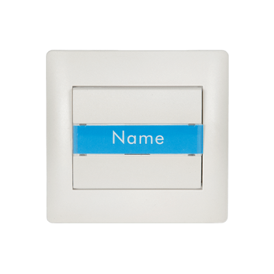 RHYME DOOR BELL SWITCH WITH NAME CARD WHITE METALLIC RHYME DOOR BELL SWITCH WITH NAME CARD WHITE METALLIC