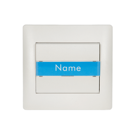 RHYME DOOR BELL SWITCH WITH NAME CARD WHITE METALLIC