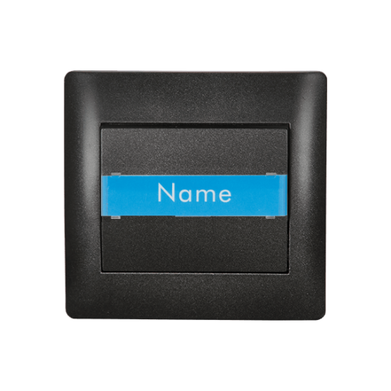 RHYMEDOOR BELL SWITCH WITH NAME CARD GRAPHITE META