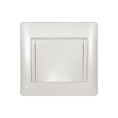 RHYME GERMAN TYPE SOCKET WITH COVER WHITE METALLIC RHYME GERMAN TYPE SOCKET WITH COVER WHITE METALLIC