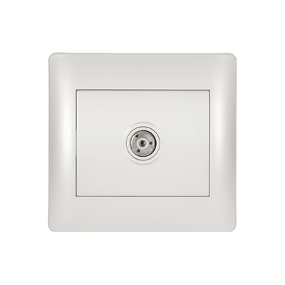 RHYME TV SOCKET WHITE METALLIC RHYME TV SOCKET WHITE METALLIC