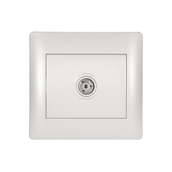 RHYME TV SOCKET WHITE METALLIC