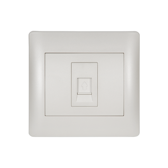 RHYME PHONE SOCKET WHITE METALLIC