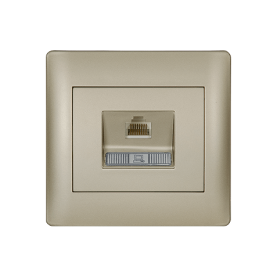 RHYME COMPUTER SOCKET (CAT6e) CHAMPAGNE METALLIC RHYME COMPUTER SOCKET (CAT6e) CHAMPAGNE METALLIC