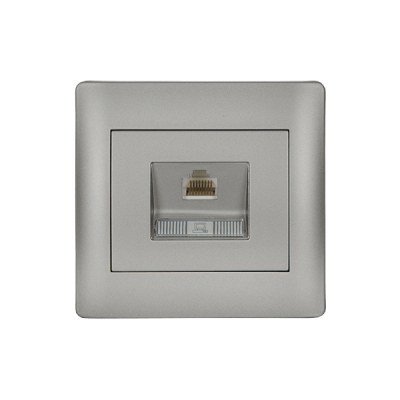 RHYME COMPUTER SOCKET (CAT6e) GREY METALLIC RHYME COMPUTER SOCKET (CAT6e) GREY METALLIC