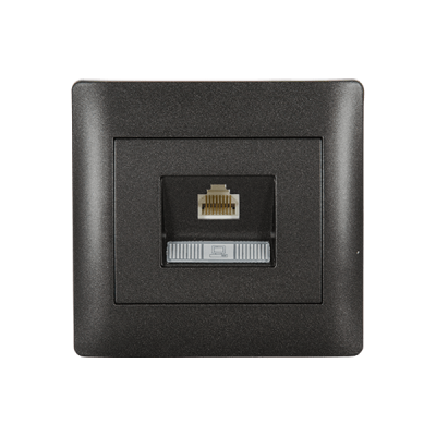 RHYME COMPUTER SOCKET (CAT6e) GRAPHITE METALLIC RHYME COMPUTER SOCKET (CAT6e) GRAPHITE METALLIC