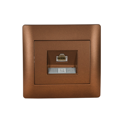 RHYME COMPUTER SOCKET (CAT6e)COFFEE METALLIC RHYME COMPUTER SOCKET (CAT6e)COFFEE METALLIC