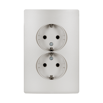 RHYME GERMAN TYPE SOCKET (DOUBLE) WHITE METALLIC RHYME GERMAN TYPE SOCKET (DOUBLE) WHITE METALLIC
