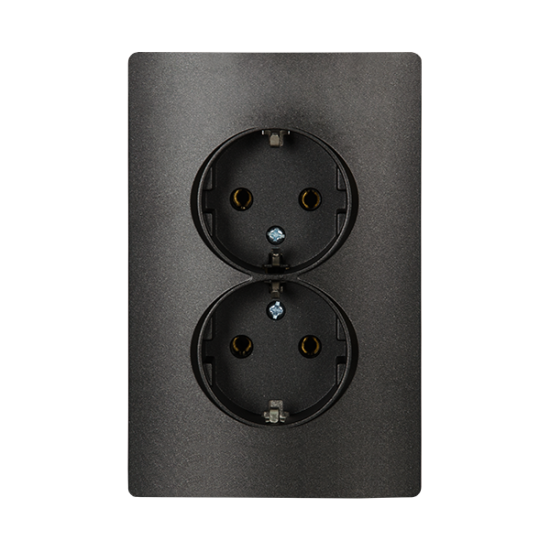 RHYME GERMAN TYPE SOCKET (DOUBLE) GRAPHITE METALLIC