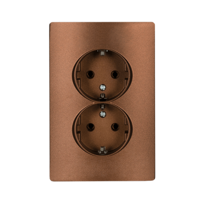 RHYME GERMAN TYPE SOCKET (DOUBLE) COFFEE METALLIC RHYME GERMAN TYPE SOCKET (DOUBLE) COFFEE METALLIC