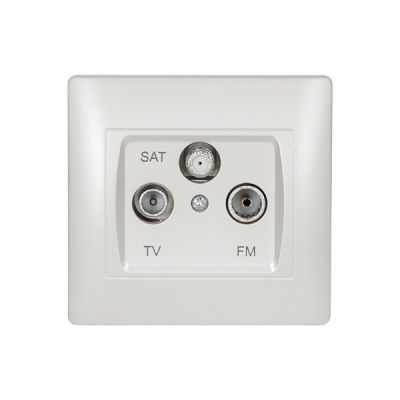 RHYME TV+FM+SAT SOCKET WHITE METALLIC RHYME TV+FM+SAT SOCKET WHITE METALLIC