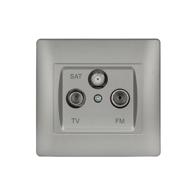 RHYME TV+FM+SAT SOCKET GREY METALLIC RHYME TV+FM+SAT SOCKET GREY METALLIC