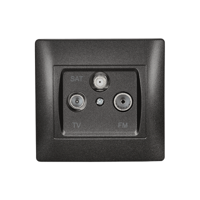 RHYME TV+FM+SAT SOCKET GRAPHITE METALLIC RHYME TV+FM+SAT SOCKET GRAPHITE METALLIC