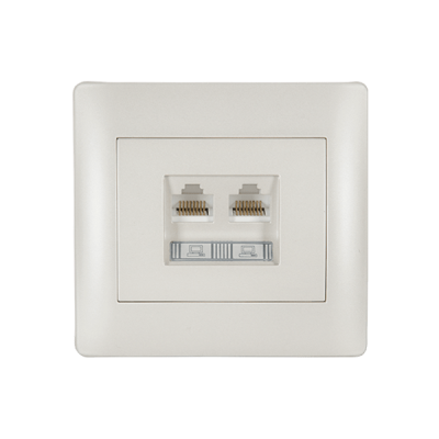 RHYME COMPUTER SOCKET (DOUBLE) WHITE METALLIC RHYME COMPUTER SOCKET (DOUBLE) WHITE METALLIC