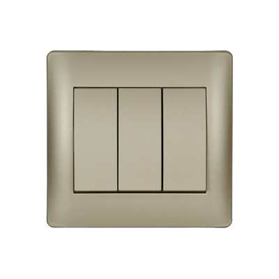 RHYME THREE BUTTONS ONE WAY SWITCH CHAMPAGNE METALLIC