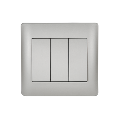 RHYME THREE BUTTONS ONE WAY SWITCH GREY METALLIC RHYME THREE BUTTONS ONE WAY SWITCH GREY METALLIC
