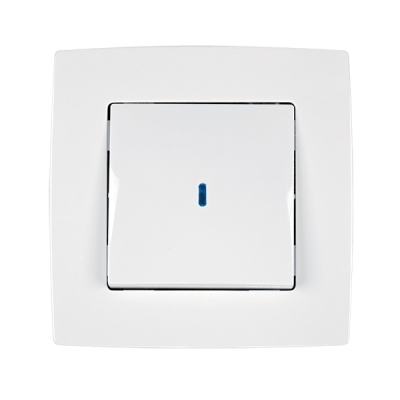 CITY ONE BUTTON ONE WAY SWITCH WITH LIGHT WHITE