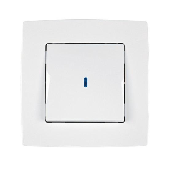 CITY ONE BUTTON ONE WAY SWITCH WITH LIGHT WHITE