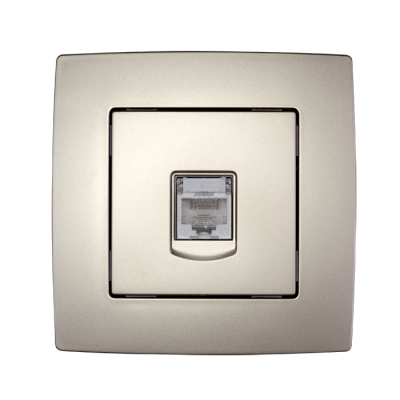 CITY COMPUTER SOCKET RJ45 CAT6E CHAMPAGNE METALLIC CITY COMPUTER SOCKET RJ45 CAT6E CHAMPAGNE METALLIC